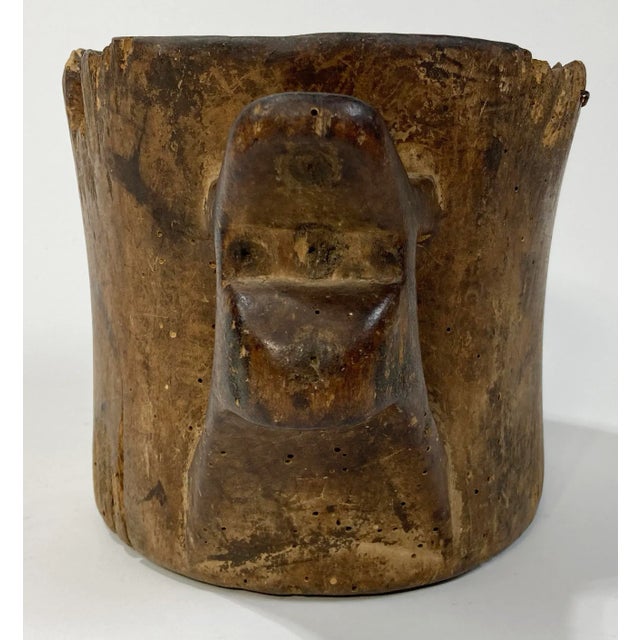 Antique Primitive Hand-Carved Wood Vessel For Sale In Kansas City - Image 6 of 13