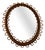Vintage Oval Honey Rattan and Bamboo Wall Mirror, Italy, 1960s For Sale