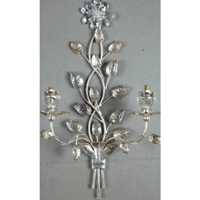 1930s French Silver Plated Sconces - a Pair For Sale - Image 4 of 7