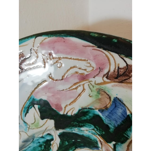 Vintage Display Plate by Eliseo Salino for Albisola San Giorgio, Italy, 1970s For Sale - Image 4 of 12