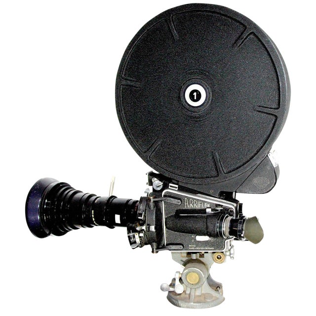 Arriflex Circa 1950 Model M Movie Camera With 1200' Film Magazine. Complete and Accurate. Display As Sculpture. For Sale