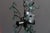 Chrome frame with twelve cut glass elements in aqua. Fontana Arte’s Sputnik series exemplifies Italian mid-century...