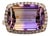 6.38ct, 14x10mm Ametrine Ring With Earth Mined Diamonds in Solid 14k Gold, Size 6.75 For Sale