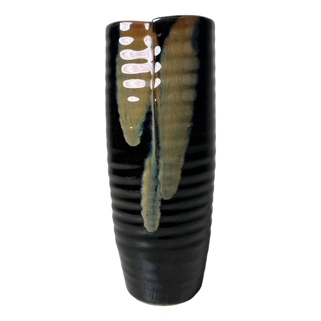 Glazed Pottery Japanese Kabin Vase Vase, 1970s For Sale