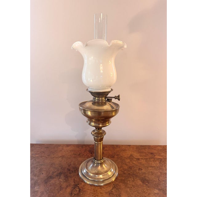 1900 - 1909 Antique Edwardian Quality Oil Lamp, 1900 For Sale - Image 5 of 6