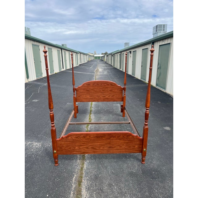 Queen SIze Broyhill Cherry Four Poster Bed Frame For Sale - Image 12 of 12