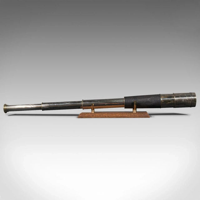 English 1920s Antique English 3 Draw Ross Telescope For Sale - Image 3 of 12