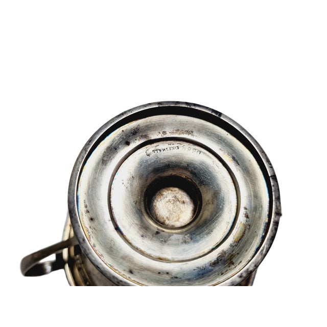 Art Deco Silver Sugar Bowl, 1950s For Sale - Image 6 of 9