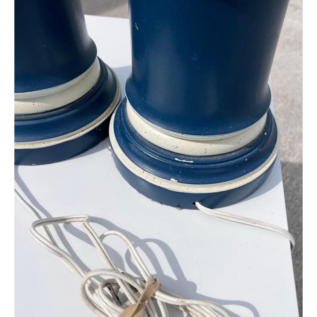 Hollywood Regency Hollywood Regency Faux Bamboo Table Lamps, a Pair For Sale - Image 3 of 10