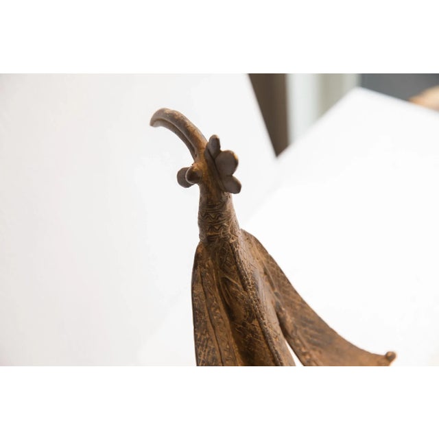 Vintage African Curved Beak Bird Casting For Sale - Image 4 of 9