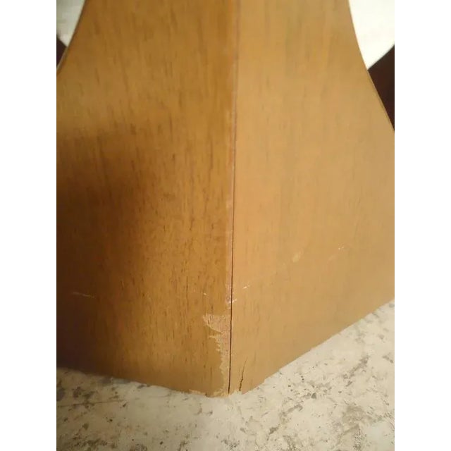 Mid-Century Modern Side Tables With Sculpted Bases - A Pair For Sale - Image 4 of 5