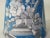 French Provincial Antique Bue Floral Fabric Chandelier Shade For Sale - Image 3 of 8