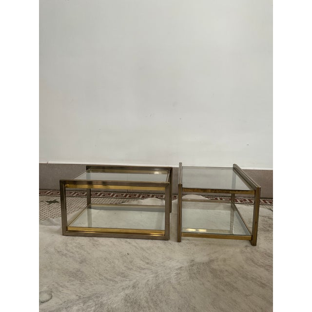 Late 20th Century Pair of Glass Top Coffee Tables For Sale - Image 4 of 15