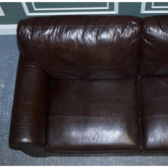 Vintage Brown 3-Seater Sofa For Sale - Image 6 of 13
