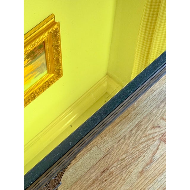 Early 1900s Citron Gold Mirror Top and Ebony Walnut Empire Coffee Table For Sale - Image 13 of 17
