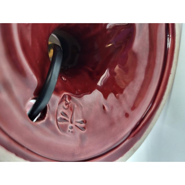 Artichoke Lamp in Bordeaux Ceramic, 2010s For Sale - Image 9 of 16