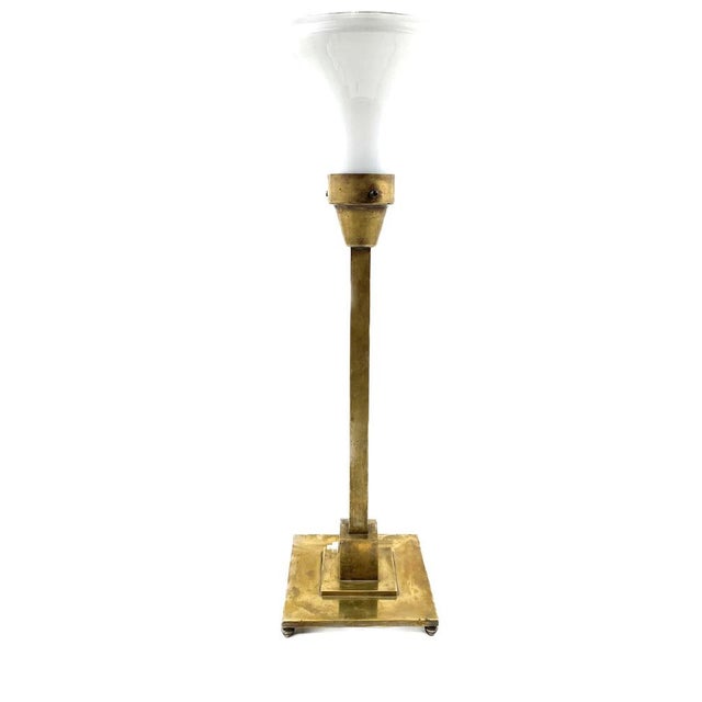 Large Brass Table Lamp by A. Boffelli, Milan, Italy, 1935 For Sale - Image 15 of 18