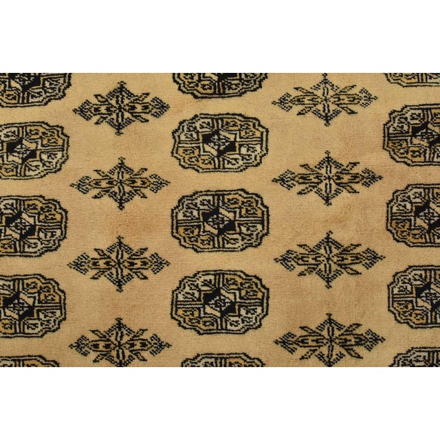 Beige Bokhara Rug 6’3” X 9’2” Beige Wool Tribal Hand-Knotted Oriental Carpet For Sale - Image 8 of 12