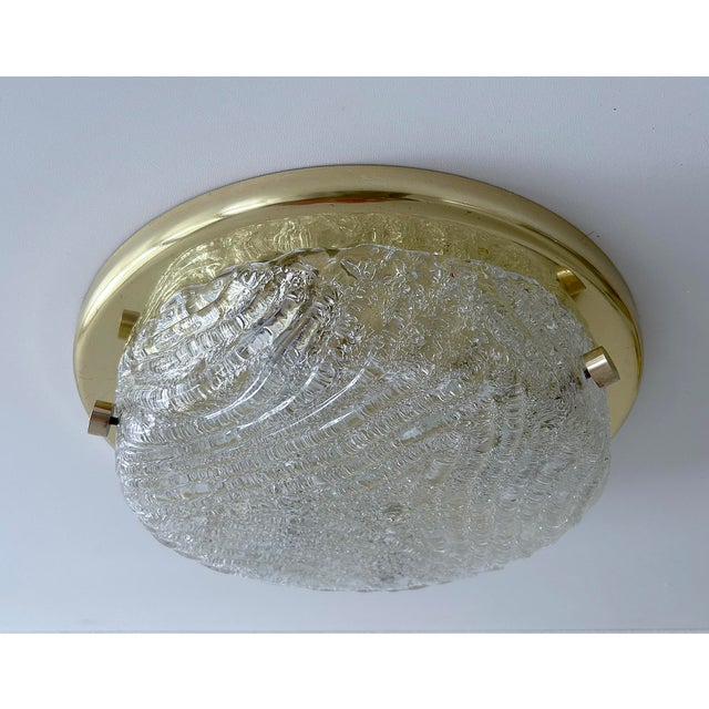 Vintage Murano Glass Flush Light from Hillebrand, 1970s For Sale - Image 4 of 16
