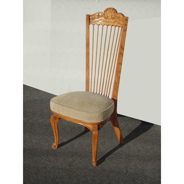 Brown Set of 10 Vintage Mid Century Enkeboll La Condesa Oak Highback Spindle Chairs For Sale - Image 8 of 16