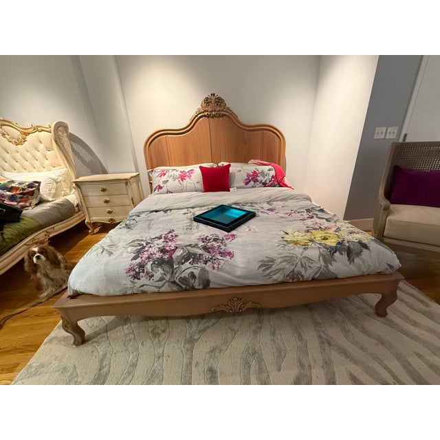 Bring a touch of timeless European elegance to your home with this exquisitely crafted farmhouse bed. Featuring a...