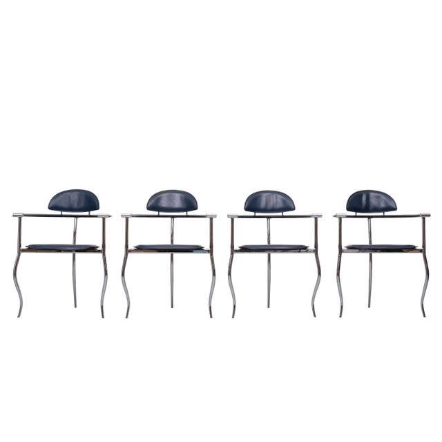 Postmodern Italian Marilyn Stiletto Dining Chairs from Arrben, 1970s, Set of 4 For Sale - Image 3 of 13