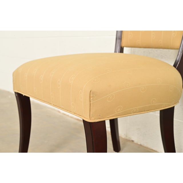 Brown Barbara Barry for Baker Furniture Modern Regency Mahogany Dining Chairs, Set of Six For Sale - Image 8 of 13