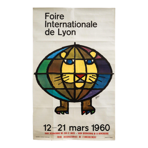 1960 Original French Exhibition Poster - Foire Internationale De Lyon - Celestino Piatti