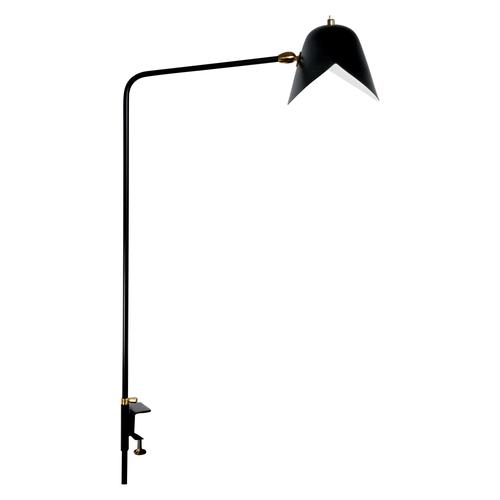 Metal Mid-Century Modern Black Simple Stapled Table Lamp by Serge Mouille For Sale - Image 7 of 7