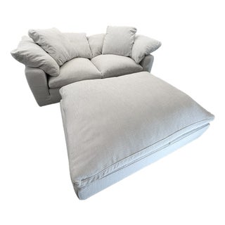 Rh Cloud Modular Sectional 3-Piece Configuration | Dove | Perennials® Performance Textured Linen Weave For Sale