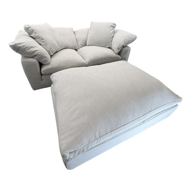 Rh Cloud Modular Sectional 3-Piece Configuration | Dove | Perennials® Performance Textured Linen Weave For Sale