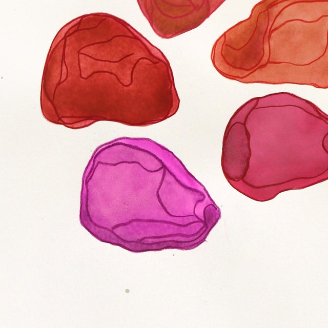 7.10.24 #21 - Vibrant Red Tone Abstract Mixed Media Original Artwork by Shiri Phillips For Sale - Image 4 of 7