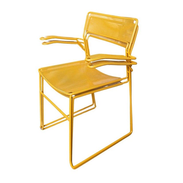 1980s Attributed to Arrben Sultana Dining Chairs, Set of 10, Newly Powder-Coated, Italy For Sale - Image 10 of 14