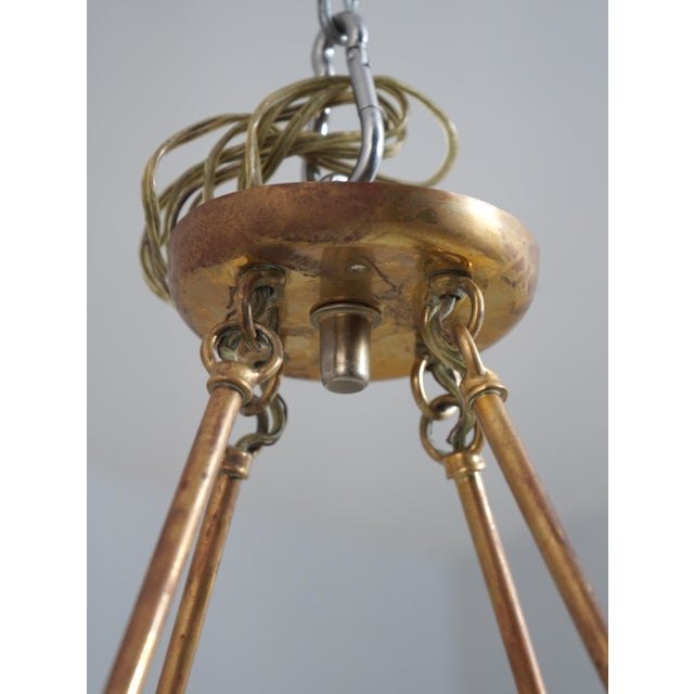 Vintage Art Deco Bowl Form Chandelier Fixture For Sale In Philadelphia - Image 6 of 8