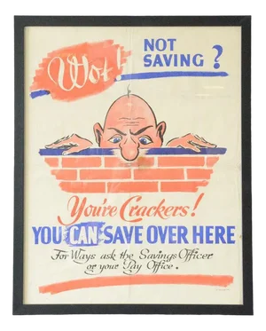 Mr Chad WWII National Savings Poster, 1940s