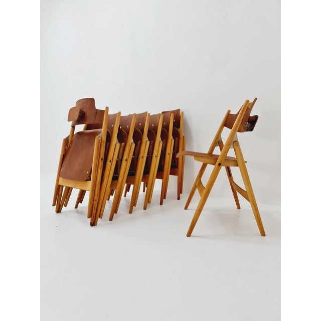 Brown Austrian Folding Chair by Egon Eiermann for Wilde & Spieth, 1950s For Sale - Image 8 of 11