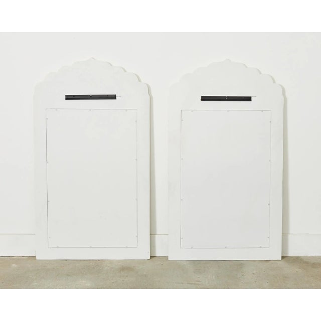 Pair of Syrian Moorish Style Bone Inlay Mosaic Wall Mirrors For Sale - Image 12 of 13