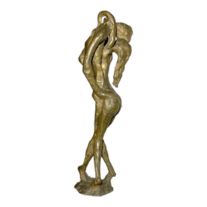 Large Vintage Milton Elting Hebald American Embrace Bronze Nude Sculpture Statue