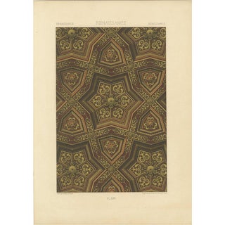 Renaissance Ceiling Design, 1869, Paper For Sale