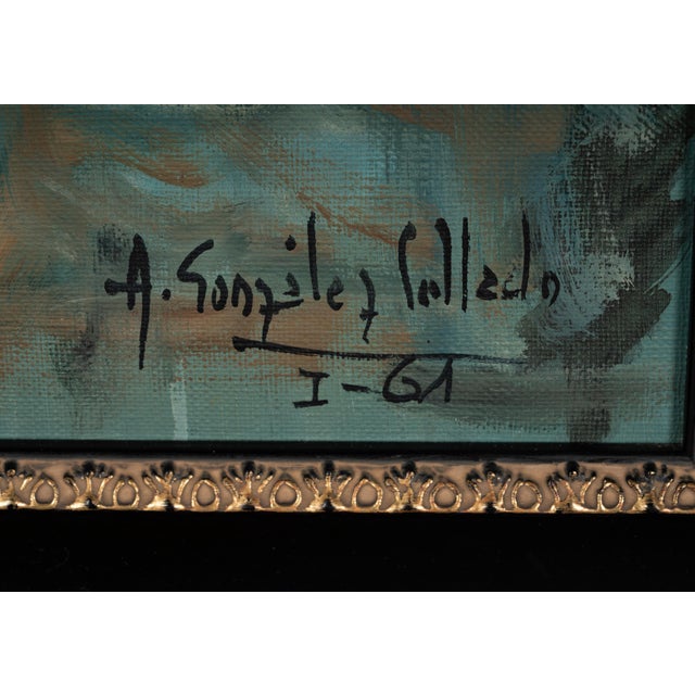 Vintage Antonio Gonzalez Collado Original Oil Painting on Canvas. It is signed and dated 1961 lower right. Antonio...