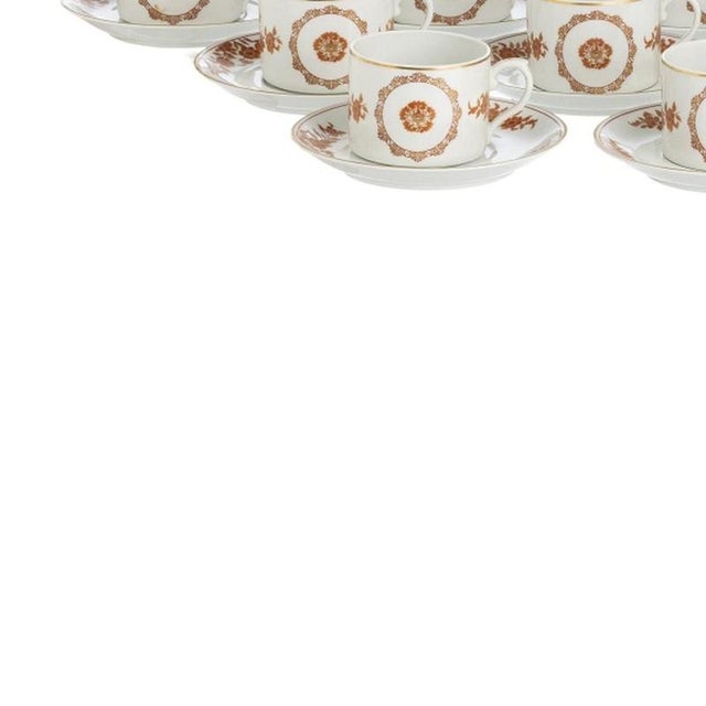Porcelain Tea Cups and Saucers from Vista Alegre, Set of 24 For Sale - Image 3 of 6