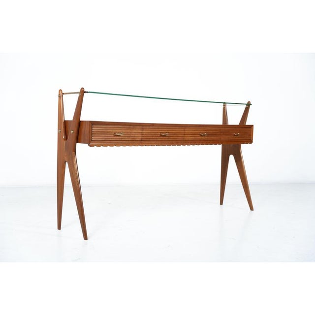 Mid-Century Modern Wood Console Table, Italy, 1950 For Sale - Image 17 of 18