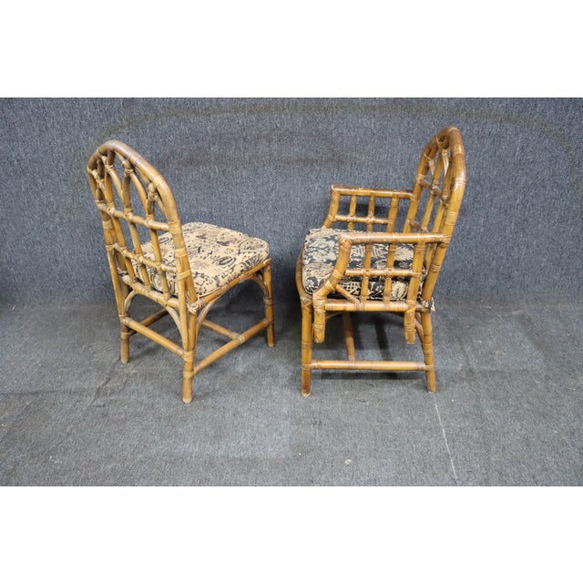 Mid 20th Century McGuire Bamboo Style Dining Chairs Set of 6 Chairish