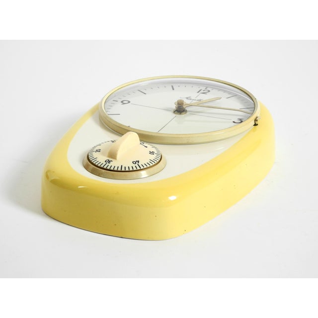 Mid-Century Modern Wall Clock by Mauthe with Glazed Ceramic Case, 1950s For Sale - Image 10 of 18