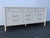 Cream Thomasville Hollywood Regency Faux Bamboo Painted Long Sideboard Dresser 6645 For Sale - Image 8 of 18