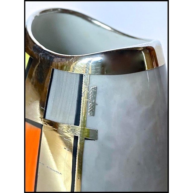 Large Vintage Mid-Century Modern Manfred Veyhl Silver Overlay Vase For Sale - Image 9 of 9