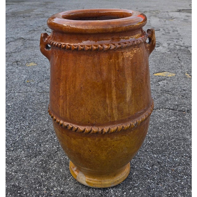 Moroccan Handcrafted Glazed Pottery Planter / Garden Urn For Sale In Orlando - Image 6 of 6