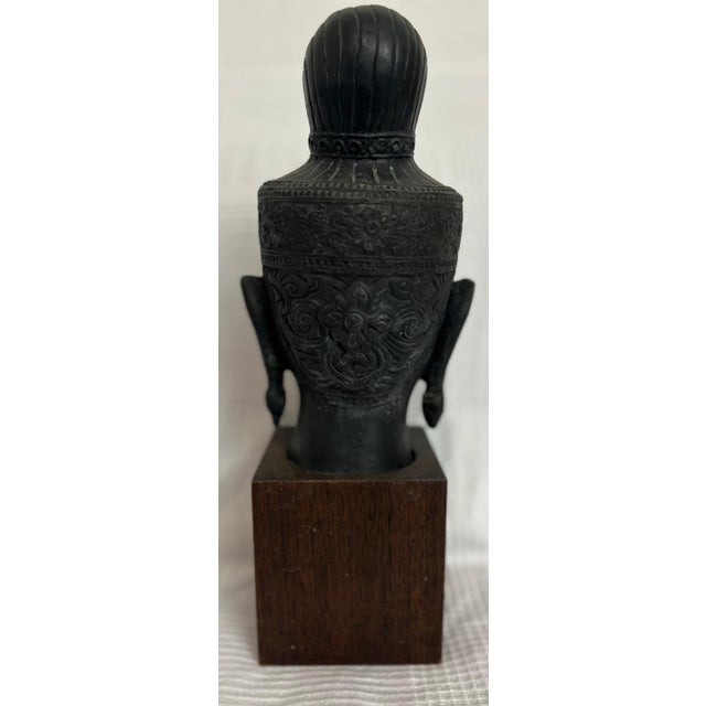 Buddha, 1919, Bronze on Wooden Pedestal For Sale - Image 13 of 16