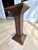 Wood Vintage Dark-Stained Pencil-Reed Rattan Pedestal / Plant Stand / Drink Table For Sale - Image 7 of 9