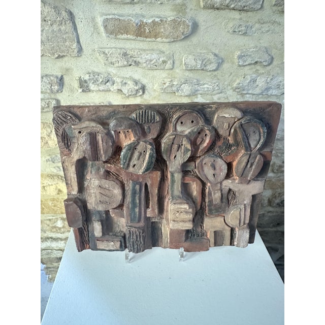 Odile Devauchelle, Anthropomorphic bas-relief, 1960s, Ceramic For Sale - Image 6 of 16